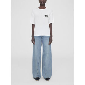 Anine Bing 'Louis' White Graphic Tee Hollywood Size XS